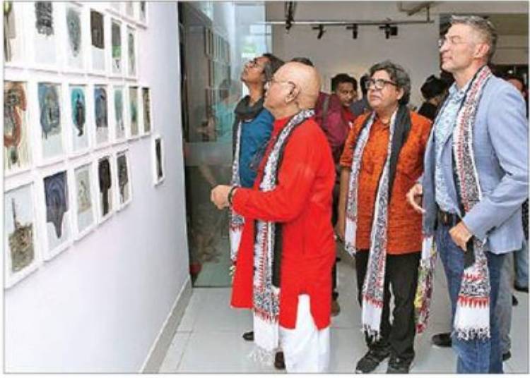 অলিয়ঁস ফ্রঁসেজ এ ‘নুড়ি ও কণা’ শীর্ষক চিত্রপ্রদর্শনী