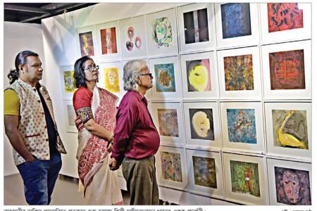 হামিদুজ্জামান খানের একক চিত্র প্রদর্শনী ‘নকচারনাল শেডস’।